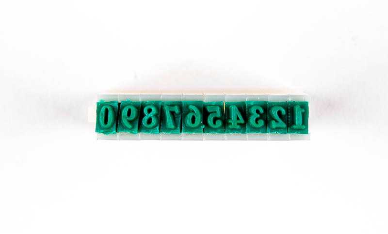 CCA - Rubber Stamps, Numbers 1/8" Tall